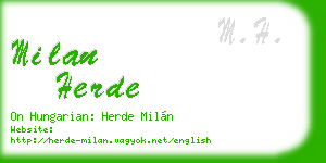 milan herde business card